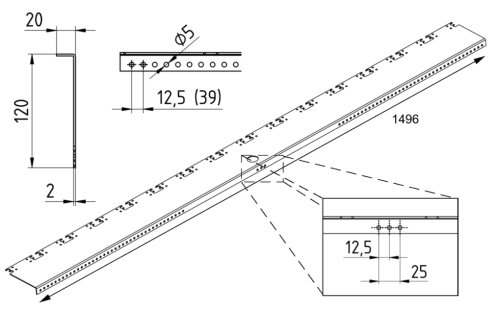 Preview: Montageset PV Zaun Pfosten